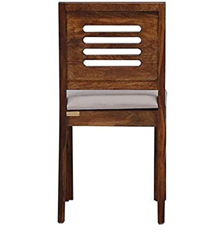 Image of Furniture Sheesham Wood 2 Seater Dining Table Set | Wooden Two Seater Dinning Table with Cushioned Chairs for Living Room Home Kitchen & Restaurants (Brown) | 1 Year Warranty