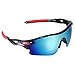 VABNEER Gafas Ciclismo Gafas de Sol Deportivas Gafas de Sol para Hombre y Mujer Gafas de Montar al Aire Libre (Rojo Azul)