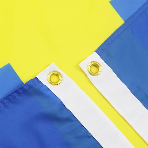 Image of AZ FLAG - Sweden Flag - Large 5x8 Ft - 100D Polyester Swedish Big Banner with Two Metal Grommets - Fade Resistant - Vivid Colors - 5' x 8' Feet - 250x150 Cm