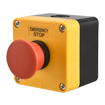 Heschen Red Sign Momentary Emergency Stop Switch Push Button Switch 1NO 1NC 660V 10A with Box