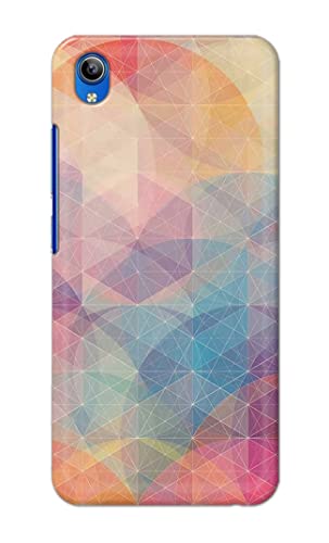 Image of Printed Hard Back Cover Case for Vivo Y1s 2020 Back Cover (Crumpled Paper Design) -1803