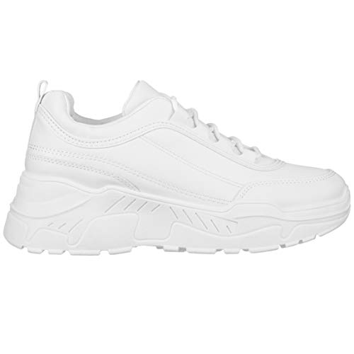 ILLUDE Women's Platform Chunky Fashion Sneakers Walking Lace-Up Comfortable Dad Sneakers Workout Sport Work Casual Tennis Shoes3