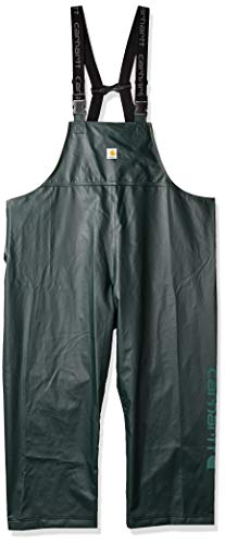 Carhartt Men s Lightweight Waterproof Rainstorm Bib Overalls, Canopy Green, X-Large