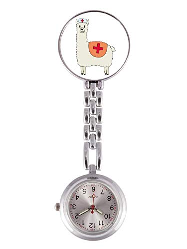 Schwesternuhr mit Gravur (Verschiedene Ausführungen), mit Clip (Lama)