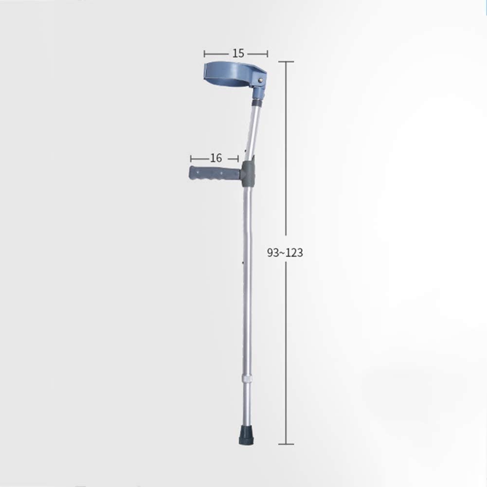 ALEjon Stampelle per avambraccio Stampella per avambraccio Regolabile in Alluminio Regolabile 930-123 mm Maniglia per Altezza da Terra Supporto per Camminata Leggero Stampella per Braccio Leggera