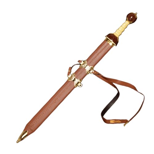 Sword Valley Roman-Style Legion Ornamental Sword with Leather Scabbard – High-Carbon Steel Blade, Zinc Alloy Handle, 103cm/40.55