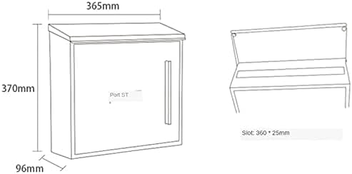 Miniatura 2 de LSHAOBO Buzón de buzón moderno para exteriores, buzón grande de sugerencia, buzón de acero inoxidable para exteriores (color blanco)