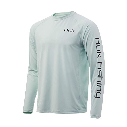 T-shirt de pêche manches longues grande taille XXXL couleur Seafoam pour homme