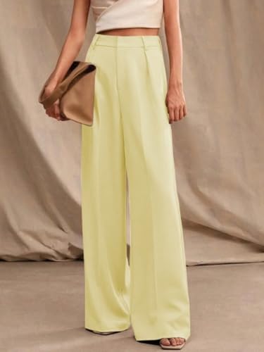 Image of GRECIILOOKS Trousers for Woman | Womens High Rise High Waist Flared Korean Style | Formal Pant for Women Office Wear| Track Pants for Womans Elegant for College & Events (Available in Plus Size)