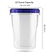 HomeyGear 32 oz - 8 Pack Twist Top Food Deli Containers Screw And Seal Lids, Stackable Reusable Quality Plastic Storage Containers with Screw-on Lids - BPA Free