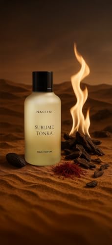 Image of NASEEM Sublime Tonka Aqua Parfum for Men and Women, 100 ml, Woody Ambery Fragrance with Rose, Saffron, Tonka Bean, Vanilla and Amber