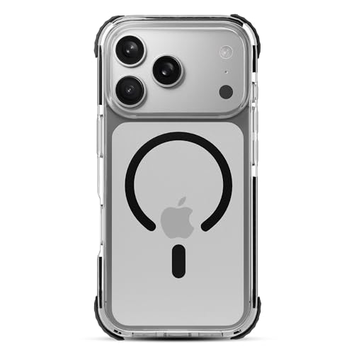 Image of DailyObjects Polycarbonate Case for iPhone 17 Pro Compatible with Mag-Safe Wireless Charging | Reflex Magsafe Shield Slim Shockproof Back Cover, Clear