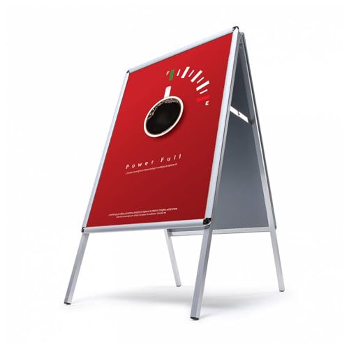 Rekboard Açılır Kapanır Çerçeveli A Pano; Silver Gri, Reklam Panosu, B2 50x70 cm