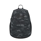 Under Armour Hustle - Mochila deportiva, (023) Negro / Negro / Negro Metálico, talla única