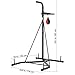 Happybuy 2-in-1 Heavy-Duty Punching Bag Stand – Adjustable Height Steel Fitness Rack for Boxing & Speed Bag Training, Freestanding Design with 140lbs Capacity, Ideal for Home Gyms