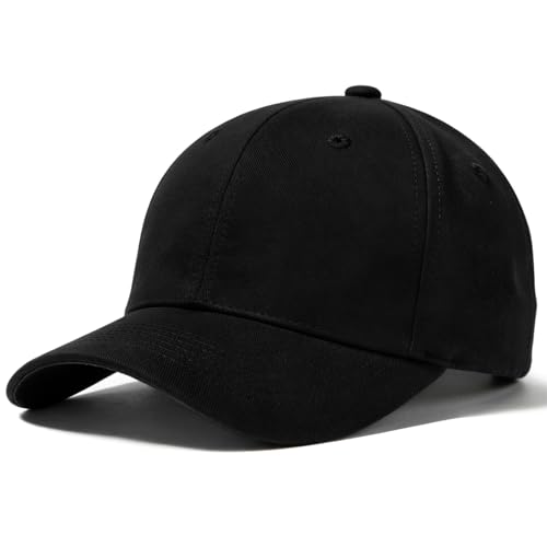Doitory Baseball Cap Women Baseball Hat for Men Vintage Adjustable Low Profile Ball Cap Unisex Cotton Dad Hat for Daily Use Running WorkoutsBlack