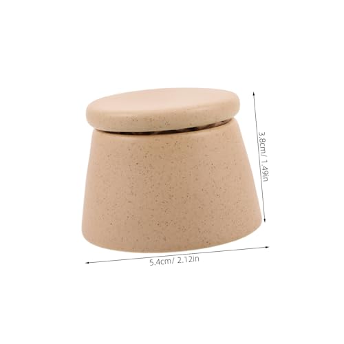 Vaso limpiador de pinceles de cerámica para uñas miniatura 2
