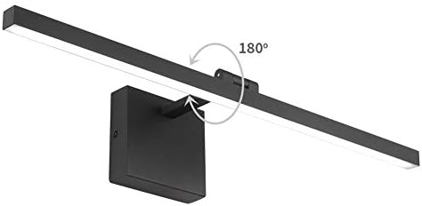 Aipsun 27.6in/16W Modern Black Vanity Light LED Black Bathroom Wall Light Adjustable Wall Light Fixture for Bathroom Lighting Fixtures (Cool White 6000K)