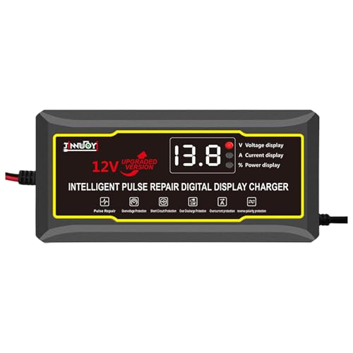 Caricabatteria per da da auto intelligente caricabatteria e mantenitore per da da auto da 12 V per batteria al piombo-acido Riparazione di impulsi Moto