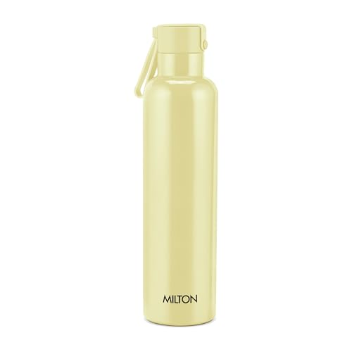 Image of Milton Felice 1000 Thermosteel Water Bottle 880 ml, 24 Hr Hot and Cold I Leak Proof Lid, ISI Certified I Vacuum Insulated I for Office, Gym, School I Ivory