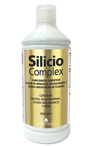 En Oferta Silicio Complex 1.000 Ml | Silicio Orgánico Con Glucosamina, Ácido Hialurónico, Msm | Sin Colorantes | Natysal