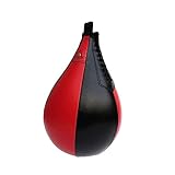 VICASKY Ballon De Boxe Vitesse De Poire Cuir PU Cranté Équilibré pour Entraînement Ré...