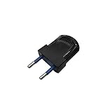EDP 40100 Clavija Europea Negra Bipolar 10A, Negro, 4 mm