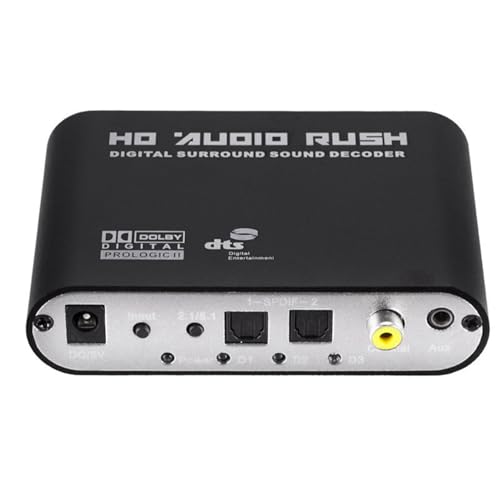 Décodeur audio numérique 5.1 pour votre cinéma maison avec câble optique inclus - 6