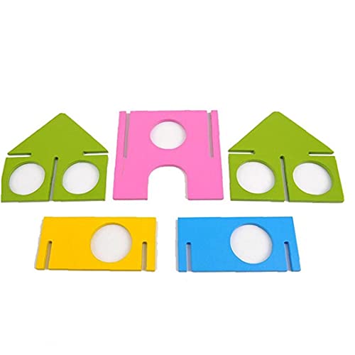 1 Set DIY Hamster Cage Creatieve Kleurrijke Houten Hamster Fitness Game Speelgoed voor Thuis - Image 3