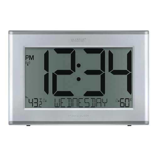 Horloge atomique extra large avec température extérieure précise - 2