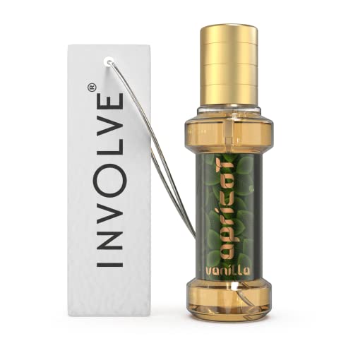Image of Involve Rainforest Apricot Vanilla fragrant room sprays or Fragrance, air sprays for home, office or cabin, Long Lasting Scent in Glass Bottle with Hanging Tag (30 ml)