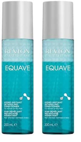 REVLON PROFESSIONAL Equave Soin Démêlant Instantané sans Rinçage, 2 Phases Hydronutritif Hydratant pour les Cheveux Secs 200 ml (Lot de 2)