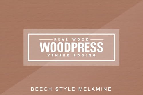 WoodPress® 19mm Buchenholz-Stil Melamin Kantenumleimer mit Schmelzkleber – 7,5m Rolle – Einfaches Aufbügeln für Heimwerker