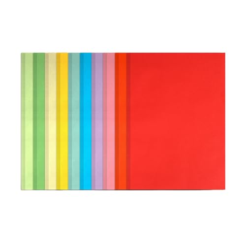 Colored Cardstock 50 Sheets 10 Assorted Colors A4 Cardstock Paper 80 GSM Card Stock for DIY Craft Making Printing Party Decor School Projects Scrapbooking and Greeting Cards