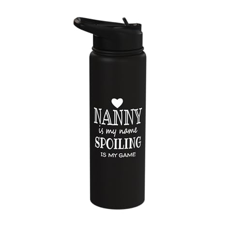 Nanny Is My Name Funny Graphic Gifts for Nanny Grandma Stainless Steel Insulated Water Bottle