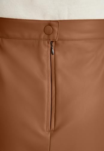 Jessica London Women's Plus Size Faux Leather Midi Skirt4