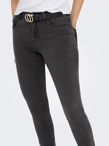 ONLY Damen Onlrain Life Reg Skinny DNM Noos Jeans, Dark Grey Denim, XL / 30L EU