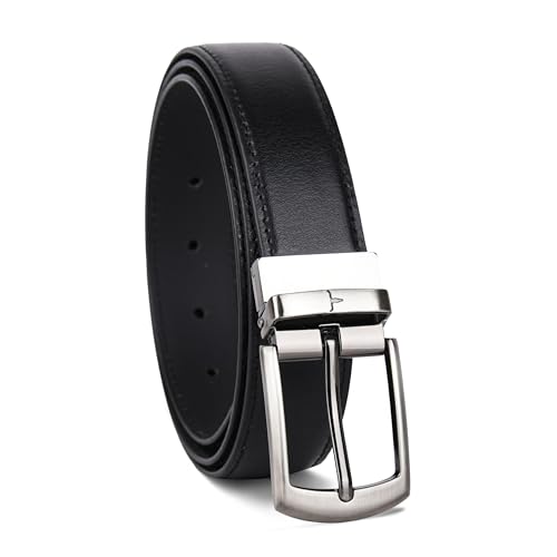 Image of URBAN FOREST Grayson Black Formal Leather Belt for Men