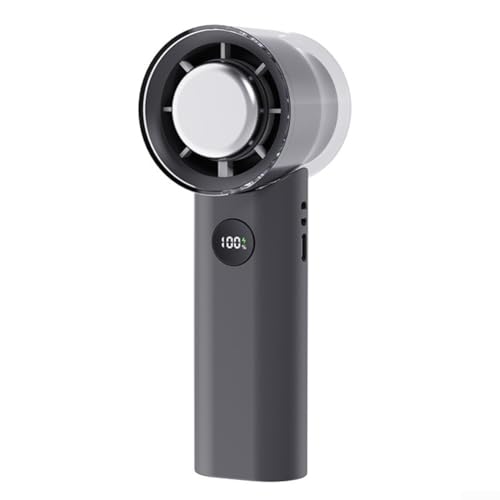 Floweringbeter Ventilador plegable portátil USB con pantalla digital, ventilador de mano de refrigeración de 5 velocidades, batería de 4000 mAh, tecnología de enfriamiento rápido para actividades al