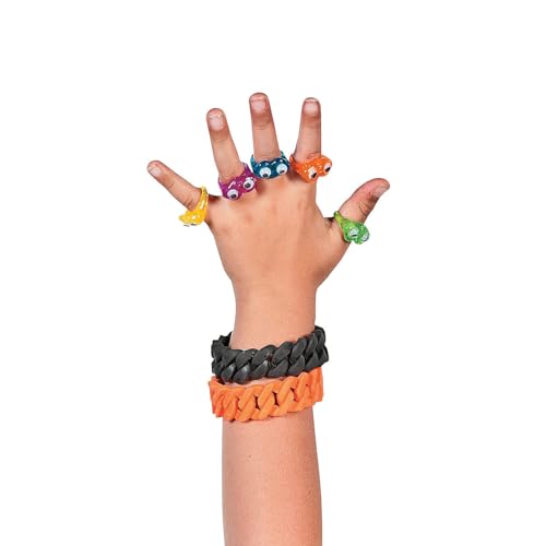 Bagues à œil Googly multicolores en taille unique pour animation créative - 2