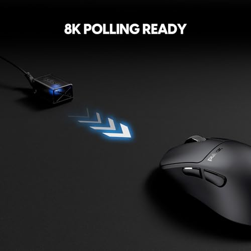 Image of Pulsar Gaming Gears X3 Crazylight Wireless Gaming Mouse, Ultra Lightweight 1.51 oz (43g), Hybrid Ergonomic, Optical Switch, 32000 DPI, 750 IPS, XS-1 Sensor, 8k Compatible (Jet Black)