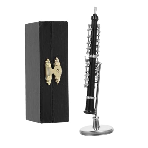 HOLIDYOYO Realistic Oboe Model for Desktop Decoration Metal Material Random Lip Color