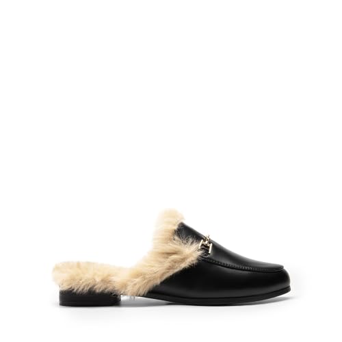 Image of DREAM PAIRS Mules for Women Flats Slip on Comfortable | Pointed Toe Slip on Slides Buckle Lightweight Loafers Shoes for Office Work Business and Casual Wear