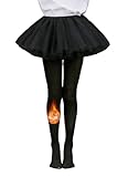 LUCKELF Toddler Girls Fleece Lined Tights Ultra Soft Thick Warm Tights for Cold Winter (US, Age, 10 Years, 14 Years, Footed-Black)