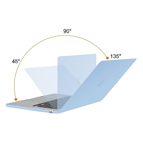 Image of MOSISO Compatible with MacBook Air 15 inch Case M4 M3 M2 2025 2024 2023 Release A3241 A3114 A2941 with Touch ID, Plastic Hard Shell Case&Keyboard Cover&Screen Protector&Storage Bag, Air Blue