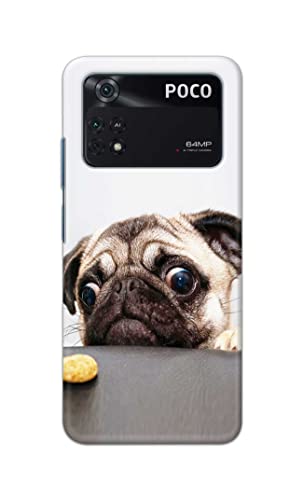 Image of PRINTFIDAA� Printed Hard Back Cover Case for Mi Poco M4 Pro 4G Back Cover (Pug Dog) -2808