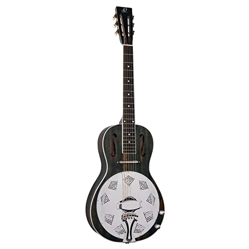 Ortega Guitars Guitare Résonateur Électro-Acoustique – Micro Lipstick – Americana Series – Acajou, Multicolore (RRG30E-DD)
