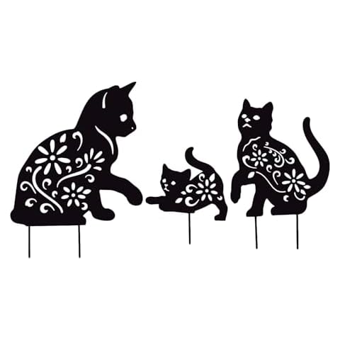XHSP 3 Pieces Puppy Dog Statue Art Decor Garden, Playing Dogs Silhouette Décor Animals Shape Yard Decoration Art Decoration for Yard Lawn, Garden, Pathway, Outdoor Cover