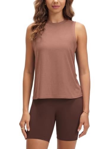 Image of ODODOS Women's Performance Tank Ultra Soft odSTRATUM Tech Sleeveless Tee Shirts High Crew Neck Pullover Top