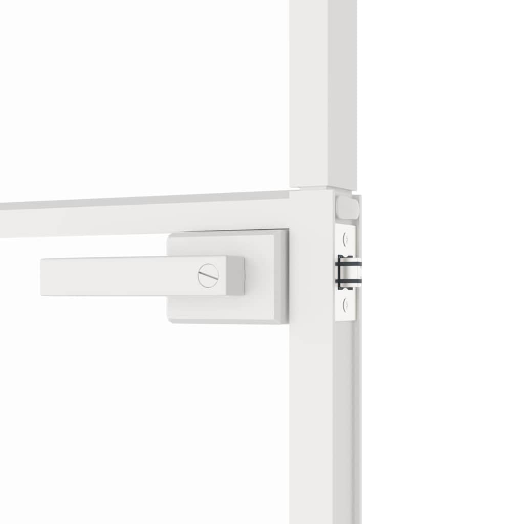 Drzwi wewnętrzne białe 93 x 201,5 cm szkło hartowane i aluminium SlimHardware materiały budowlane drzwi domowe
